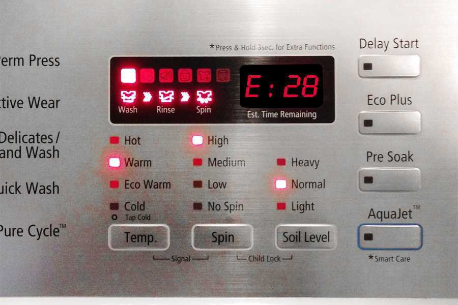Стиральная машина аристон — код ошибки н20 или h2o