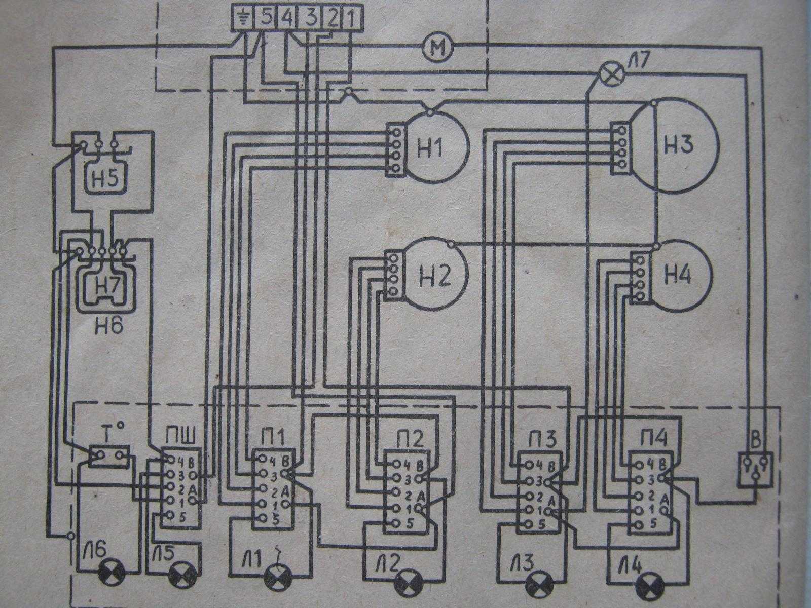 Электроплита Электра 1001м схема подключения