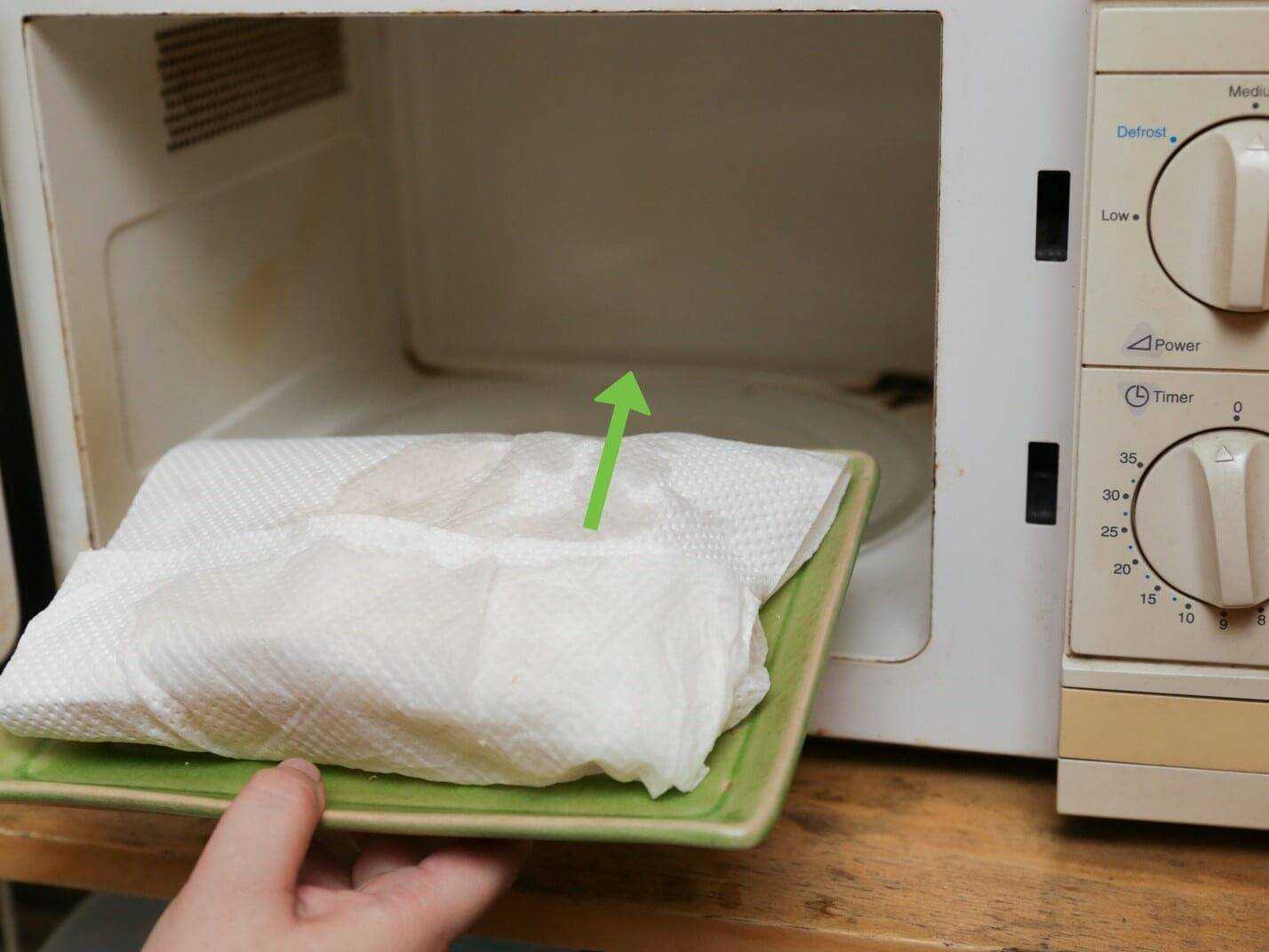 Кухонные полотенца в микроволновке - как отбелить или отстирать
