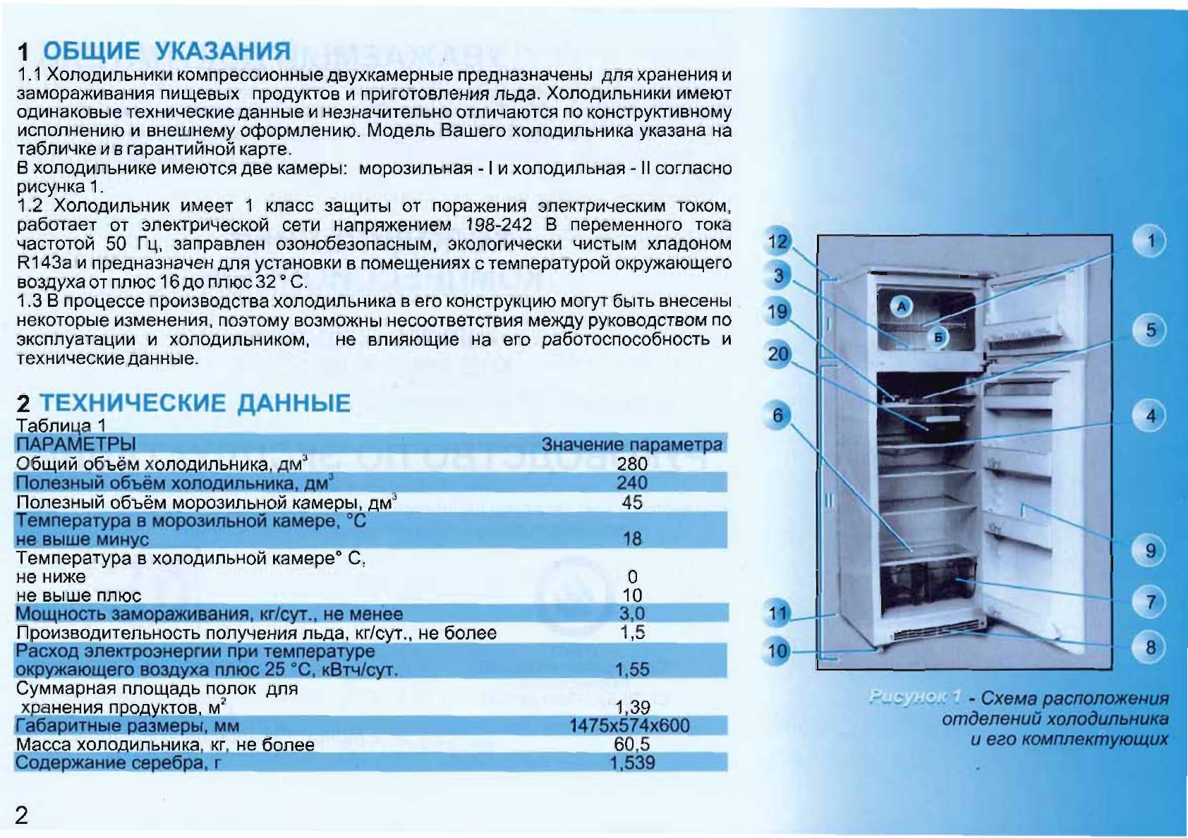 Холодильник Атлант двухкамерный характеристики мощность